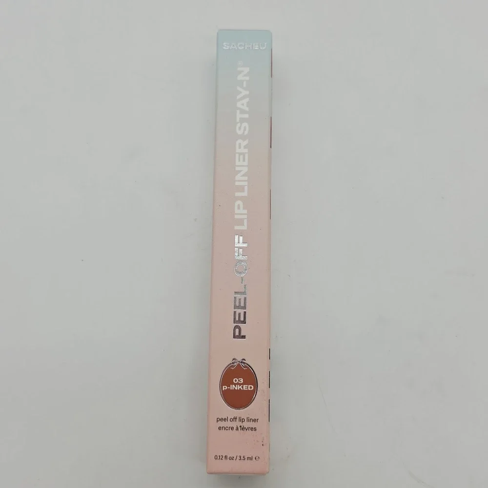 Sacheu Beauty STAY-N Peel Off Lip Liner Tattoo ~03 p-INKED~ Rose Pink Stain NIB